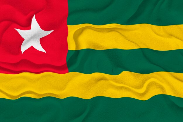 Nationale vlag van Togo Achtergrond met vlag van Togo