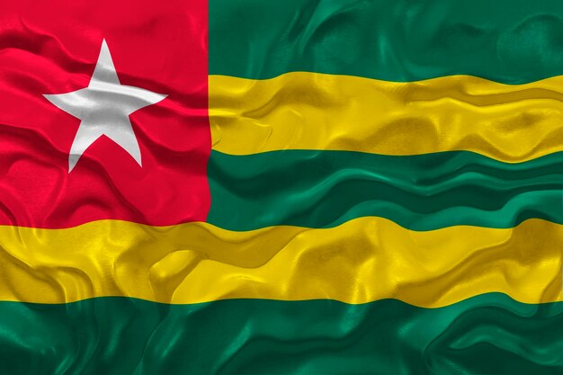 Nationale vlag van Togo Achtergrond met vlag van Togo