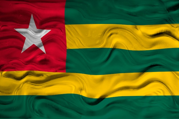 Nationale vlag van Togo Achtergrond met vlag van Togo