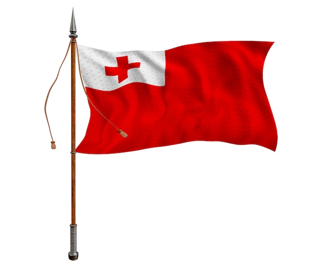 Nationale vlag van Tonga Achtergrond met vlag van Tonga