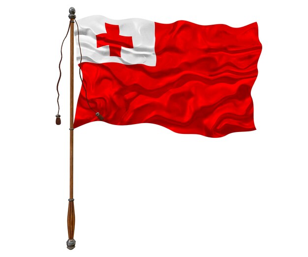 Nationale vlag van Tonga Achtergrond met vlag van Tonga