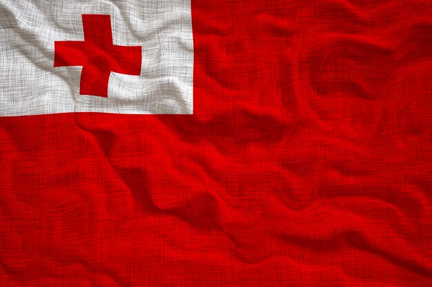 Nationale vlag van Tonga Achtergrond met vlag van Tonga