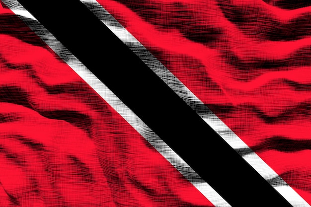 Nationale vlag van Trinidad en Tobago Achtergrond met vlag van Trinidad en Tobago