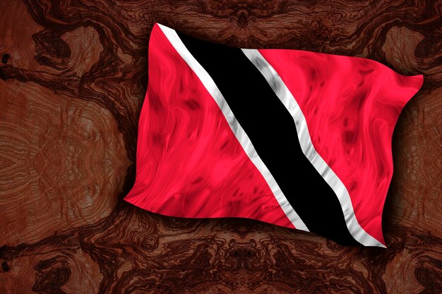 Nationale vlag van Trinidad en Tobago Achtergrond met vlag van Trinidad en Tobago