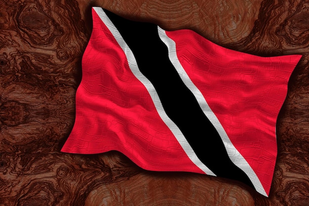 Nationale vlag van Trinidad en Tobago Achtergrond met vlag van Trinidad en Tobago