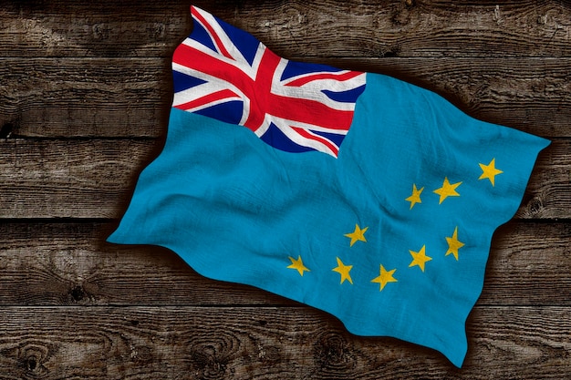 Nationale vlag van Tuvalu Achtergrond met vlag van Tuvalu