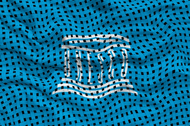 Nationale vlag van UNESCO Achtergrond met vlag van UNESCO
