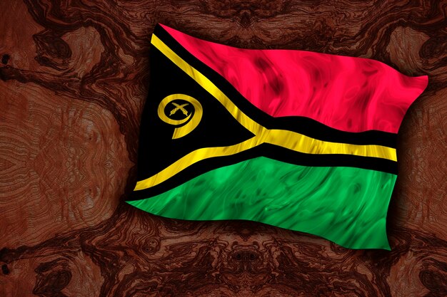 Nationale vlag van Vanuatu Achtergrond met vlag van Vanuatu