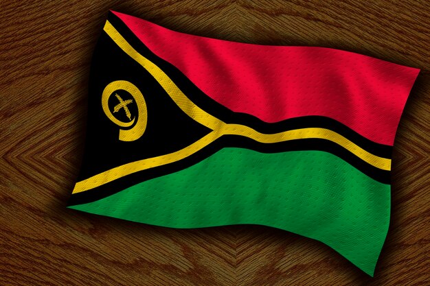 Nationale vlag van Vanuatu Achtergrond met vlag van Vanuatu