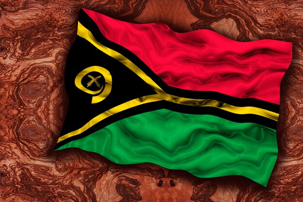 Nationale vlag van Vanuatu Achtergrond met vlag van Vanuatu