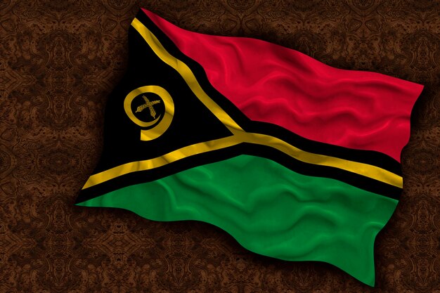 Nationale vlag van Vanuatu Achtergrond met vlag van Vanuatu