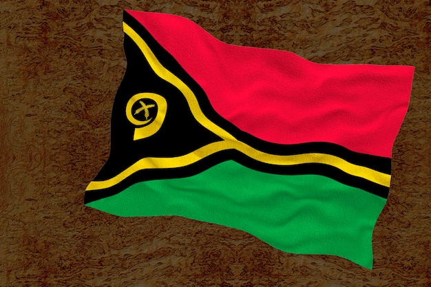 Nationale vlag van Vanuatu Achtergrond met vlag van Vanuatu