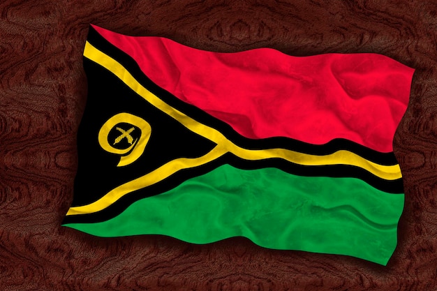 Nationale vlag van Vanuatu Achtergrond met vlag van Vanuatu