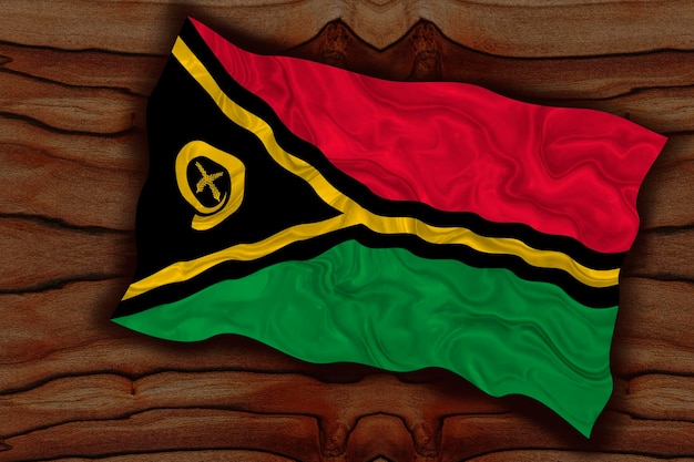 Nationale vlag van Vanuatu Achtergrond met vlag van Vanuatu