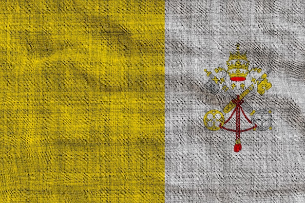 Nationale vlag van Vaticaanstad Achtergrond met vlag van Vaticaanstad