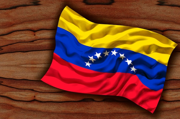 Nationale vlag van Venezuela Achtergrond met vlag van Venezuela