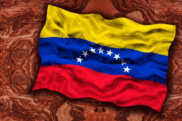 Nationale vlag van Venezuela Achtergrond met vlag van Venezuela