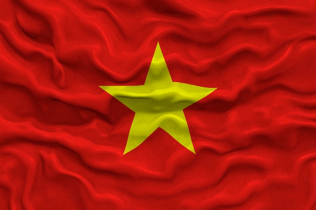 Nationale vlag van Vietnam Achtergrond met vlag van Vietnam
