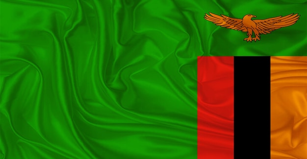 Nationale vlag van Zambia Vliegend effect