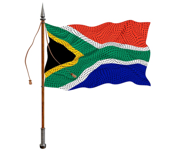 Nationale vlag van Zuid-Afrika Achtergrond met vlag van Zuid-Afrika