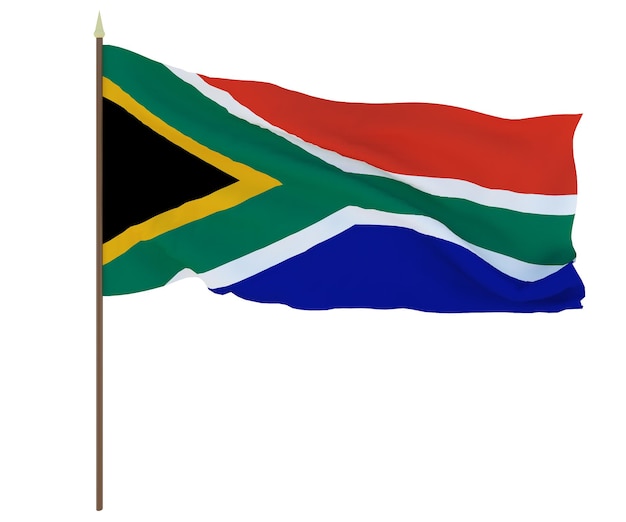 Nationale vlag van Zuid-Afrika Achtergrond met vlag van Zuid-Afrika