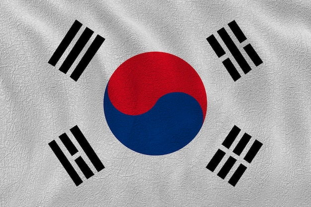 Nationale vlag van Zuid-Korea Achtergrond met vlag van Zuid-Korea