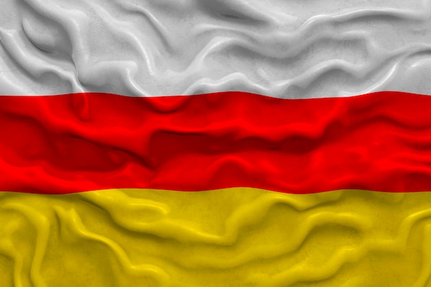Nationale vlag van Zuid-Ossetië Achtergrond met vlag van Zuid-Ossetië
