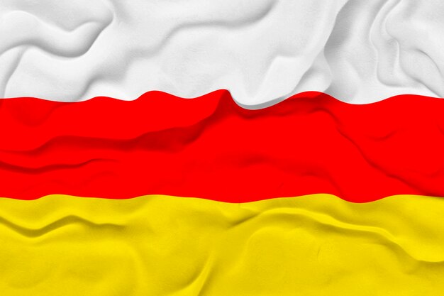 Nationale vlag van Zuid-Ossetië Achtergrond met vlag van Zuid-Ossetië