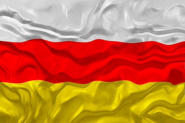 Nationale vlag van Zuid-Ossetië Achtergrond met vlag van Zuid-Ossetië
