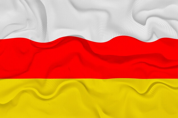 Nationale vlag van Zuid-Ossetië Achtergrond met vlag van Zuid-Ossetië