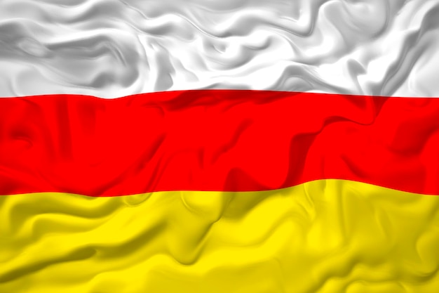 Nationale vlag van Zuid-Ossetië Achtergrond met vlag van Zuid-Ossetië