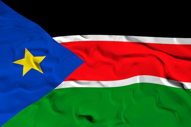 Nationale vlag van Zuid-Soedan Achtergrond met vlag van Zuid-Soedan