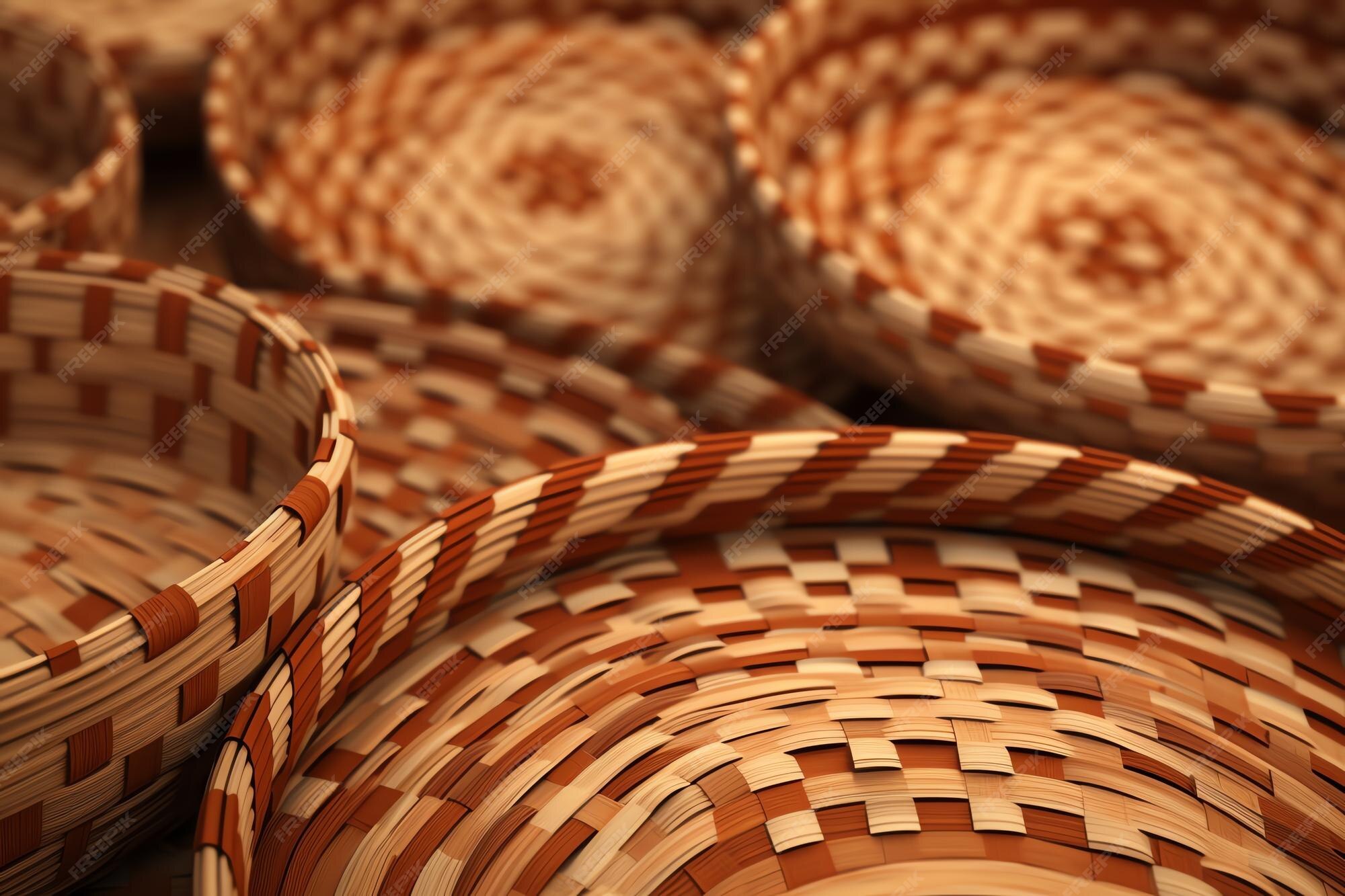 Premium AI Image | Native American basket weaving watercolor background