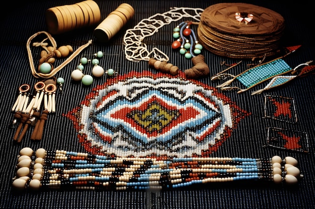 Native American beadwork patterns and designs showcasing intricate craftsmanship