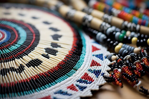 Native American beadwork patterns and designs showcasing intricate craftsmanship