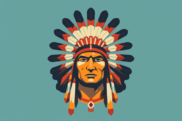 Native American day vector icon Mooie illustratie foto Generatieve AI