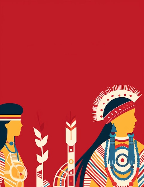Foto disegno dei nativi americani
