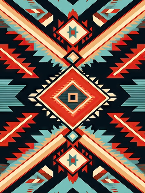 さまざまな色のネイティブ アメリカンにインスピレーションを得たパターン コピー スペース壁紙部族のコンセプト