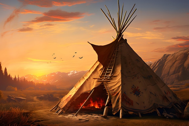 Native american tent