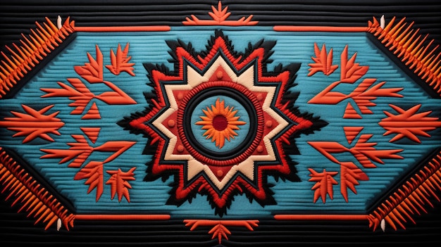 Photo native american traditional pattern ethnic design embroidery background