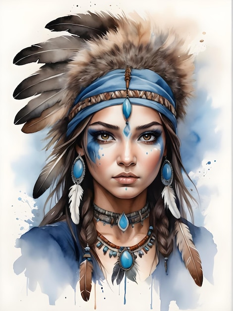 Photo native folklore girl