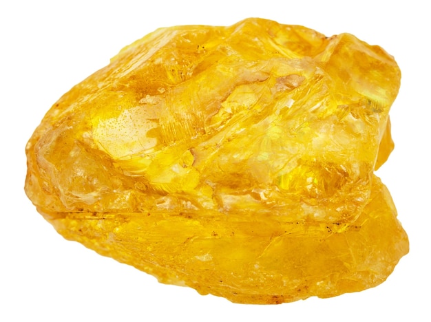 Native Sulfur sulphur stone isolated