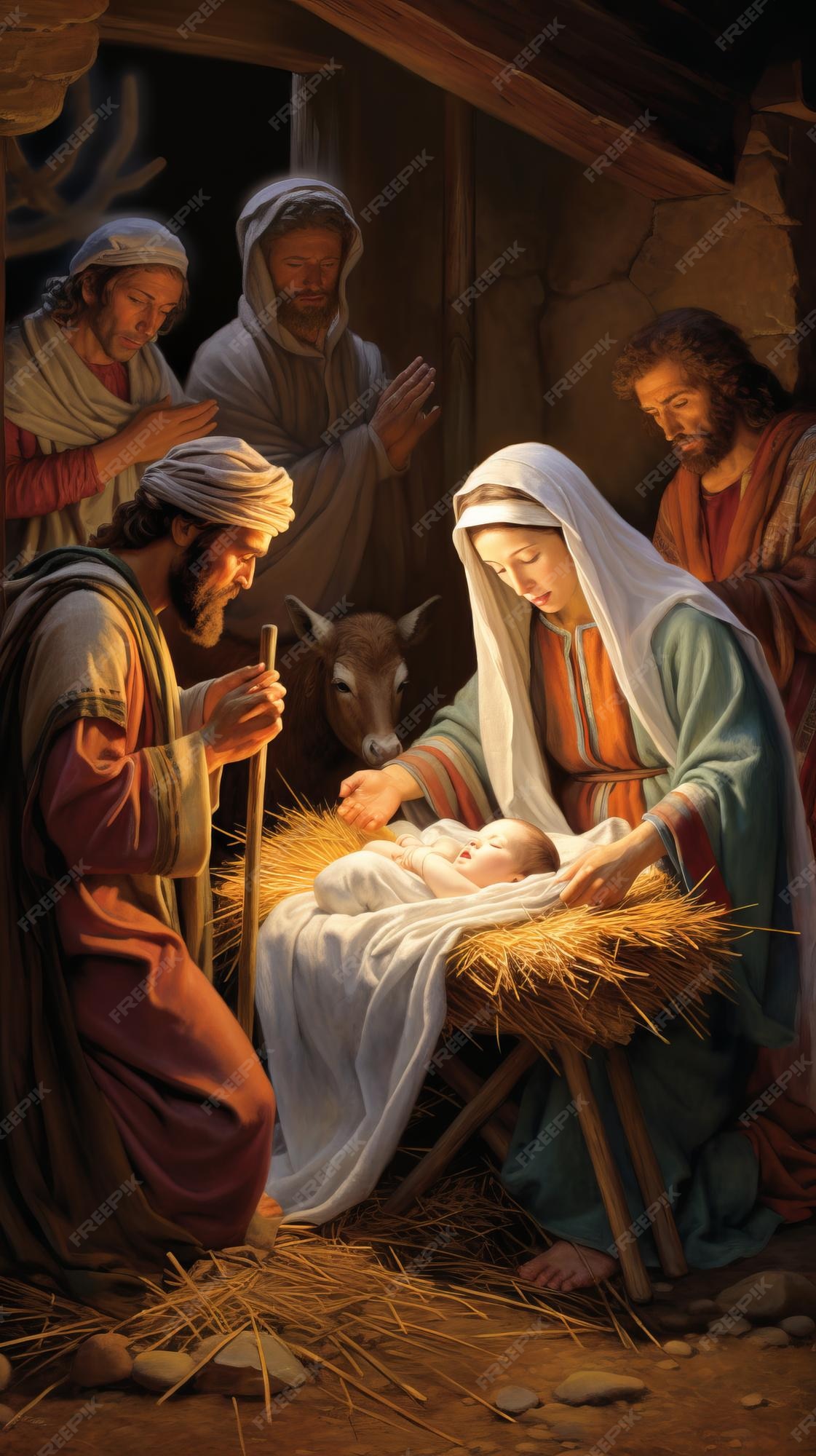 Premium Photo | Nativity Scene Celebrating the Birth of Jesus