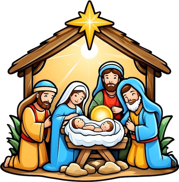 Photo nativity scene christmas icons festive symbols holiday season xmas decorations christmas ornamen