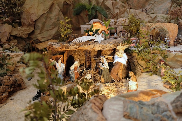 nativity scene with baby jesus christian tradition has it that three kings visited jesus