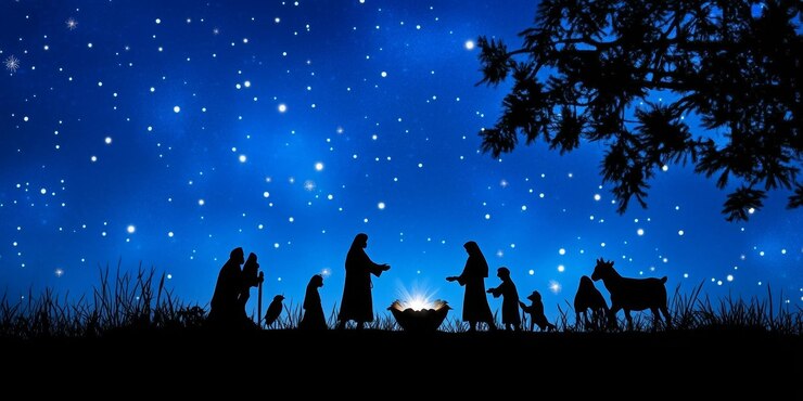 Photo 아래쪽 에'nativity '라는 단어 가 새겨진 산산조각