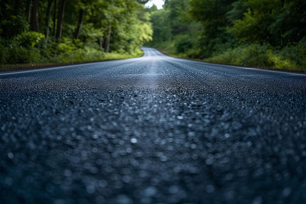 Natte weg in het bos