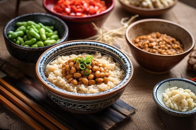 納豆 丸大豆を使った日本料理 プロの広告食品写真撮影