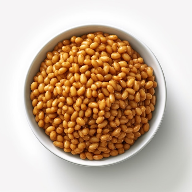 Natto van gefermenteerde sojabonenzaden met Bacillus subtilis Japans voedsel dat AI genereert