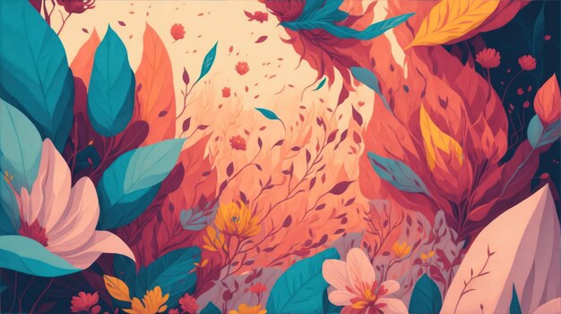 natural abstract background autumn leaves floral theme